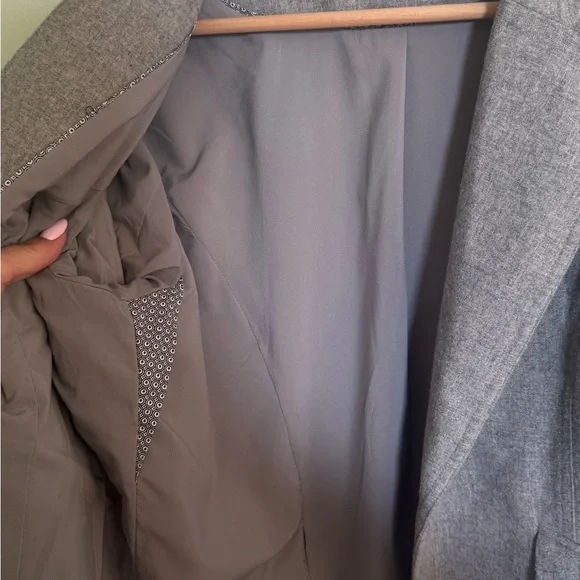 Simons Gray Tailored Women's Blazer Jacket - Picture 6 of 10